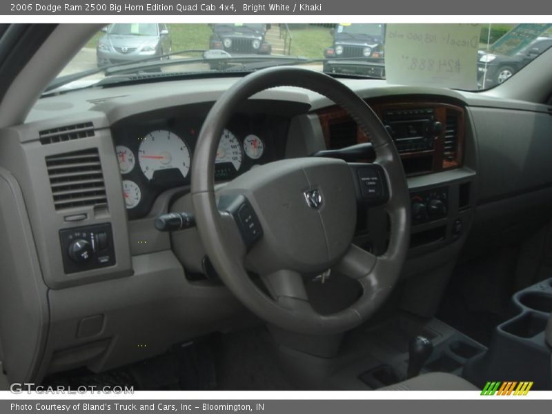 Bright White / Khaki 2006 Dodge Ram 2500 Big Horn Edition Quad Cab 4x4