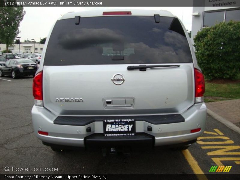 Brilliant Silver / Charcoal 2012 Nissan Armada SV 4WD