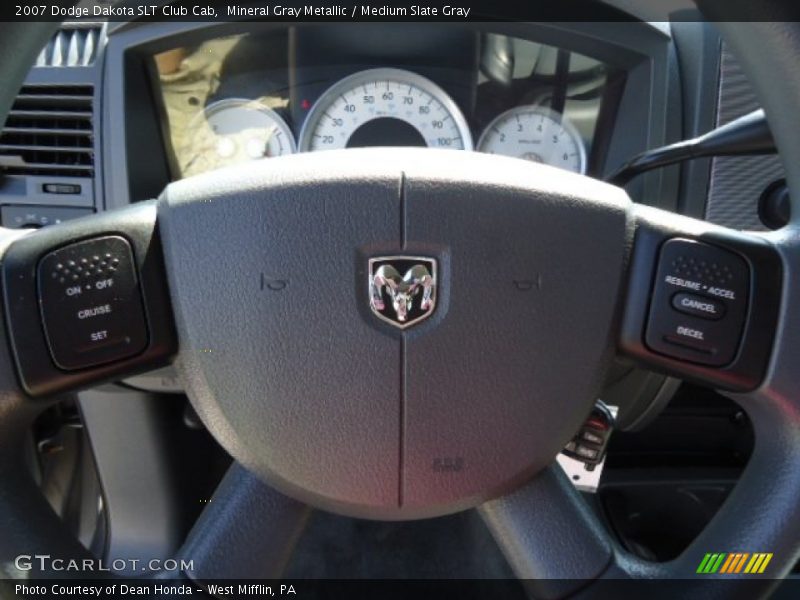 Mineral Gray Metallic / Medium Slate Gray 2007 Dodge Dakota SLT Club Cab