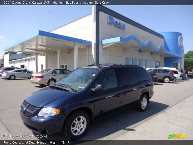 Midnight Blue Pearl / Medium Slate Gray 2004 Dodge Grand Caravan SXT
