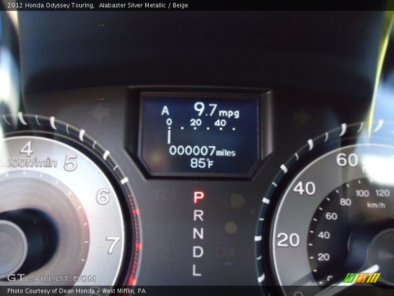 Alabaster Silver Metallic / Beige 2012 Honda Odyssey Touring