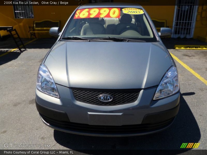 Olive Gray / Beige 2006 Kia Rio LX Sedan
