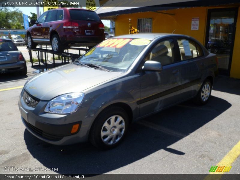 Olive Gray / Beige 2006 Kia Rio LX Sedan
