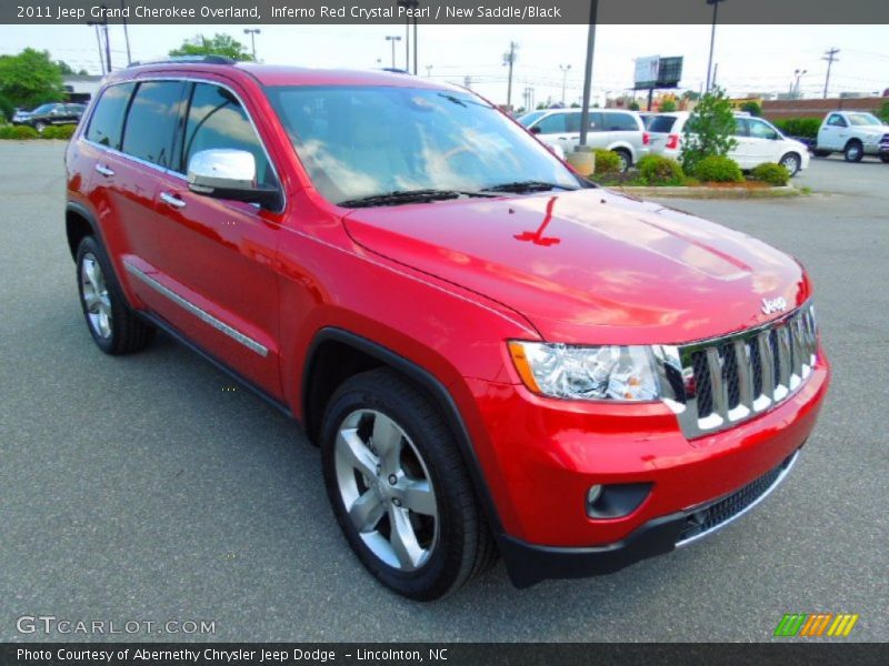 Inferno Red Crystal Pearl / New Saddle/Black 2011 Jeep Grand Cherokee Overland
