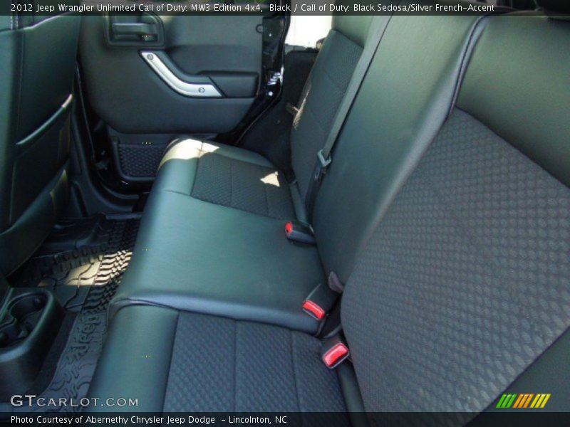 Rear Seat of 2012 Wrangler Unlimited Call of Duty: MW3 Edition 4x4