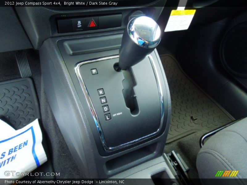Bright White / Dark Slate Gray 2012 Jeep Compass Sport 4x4