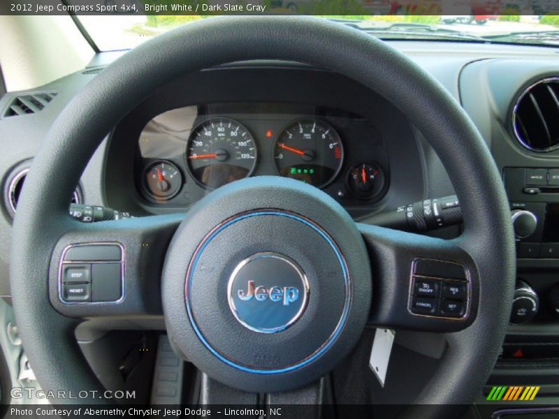 Bright White / Dark Slate Gray 2012 Jeep Compass Sport 4x4