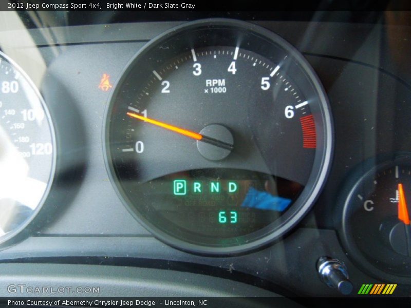 Bright White / Dark Slate Gray 2012 Jeep Compass Sport 4x4
