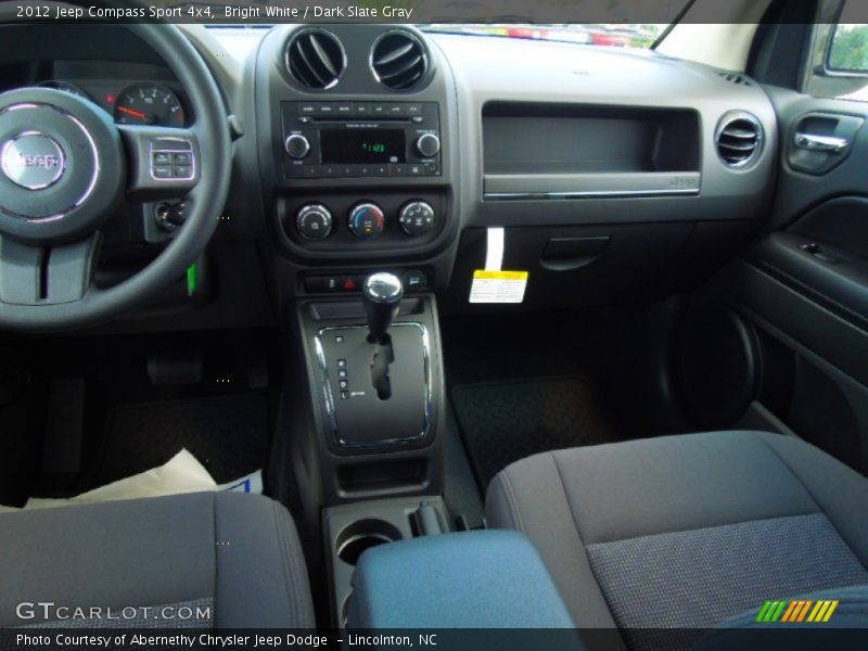 Bright White / Dark Slate Gray 2012 Jeep Compass Sport 4x4