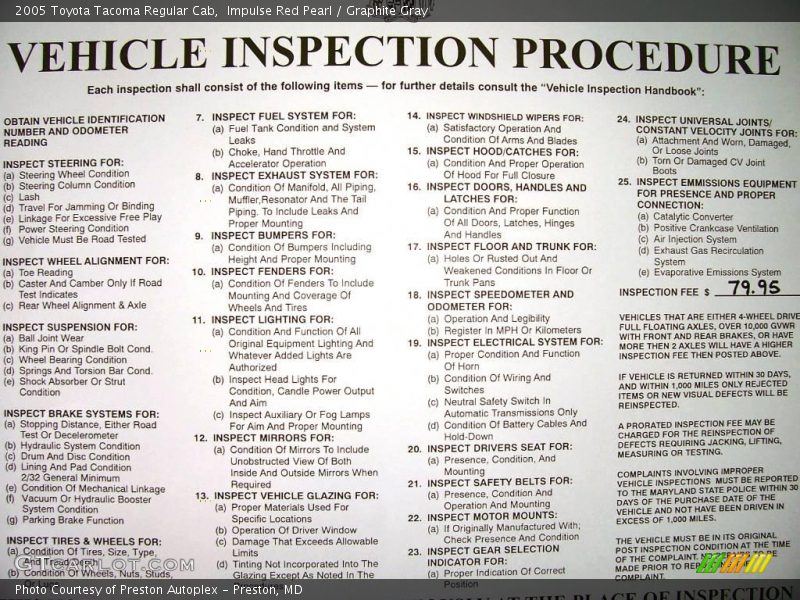 Impulse Red Pearl / Graphite Gray 2005 Toyota Tacoma Regular Cab