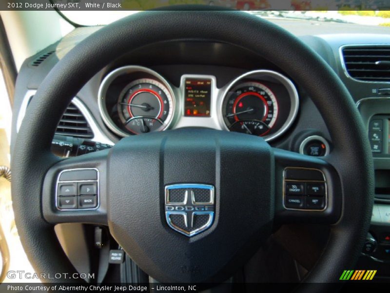 White / Black 2012 Dodge Journey SXT