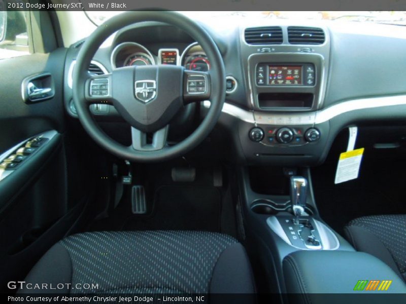 White / Black 2012 Dodge Journey SXT