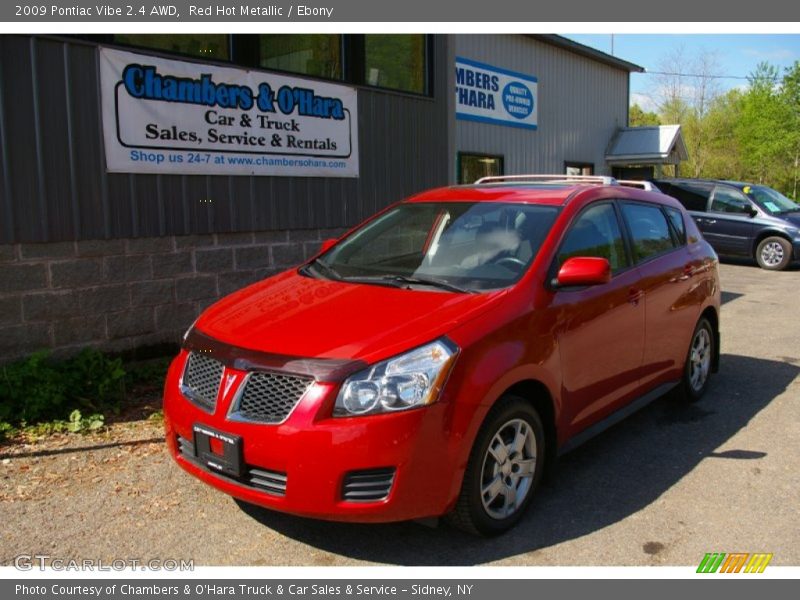 Red Hot Metallic / Ebony 2009 Pontiac Vibe 2.4 AWD