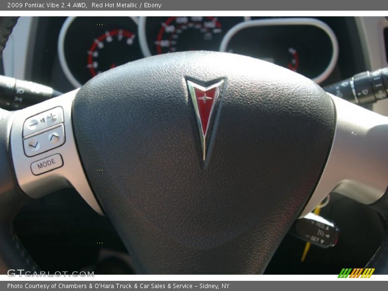 Red Hot Metallic / Ebony 2009 Pontiac Vibe 2.4 AWD