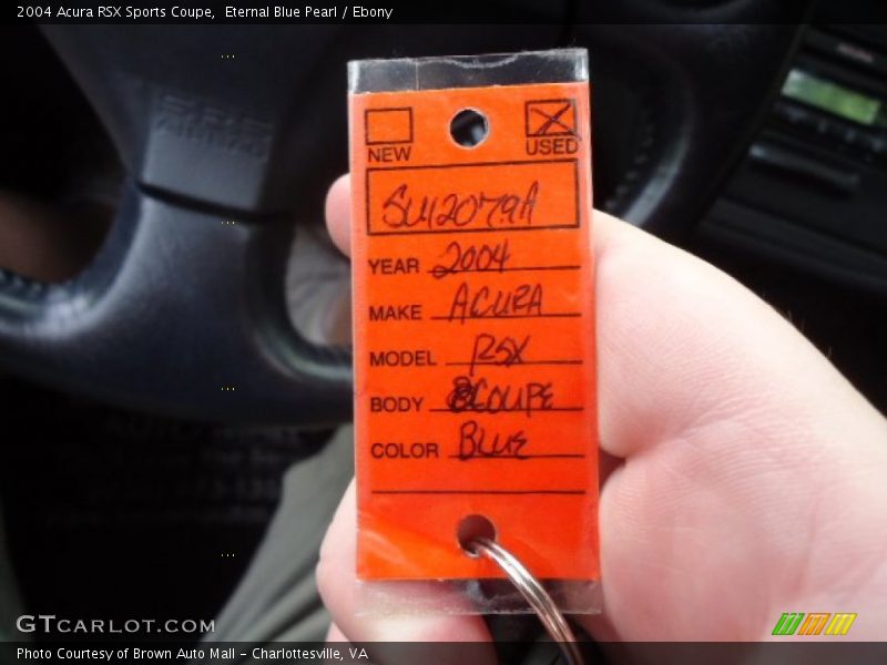 Eternal Blue Pearl / Ebony 2004 Acura RSX Sports Coupe