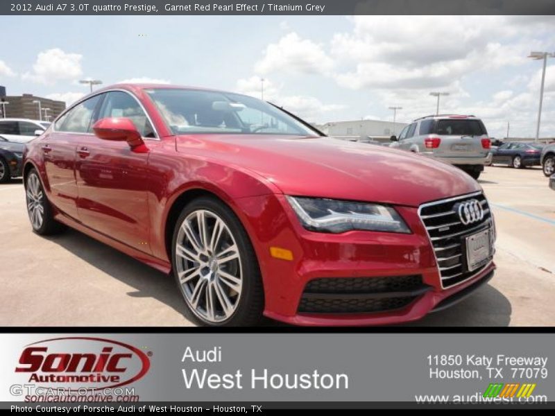 Garnet Red Pearl Effect / Titanium Grey 2012 Audi A7 3.0T quattro Prestige