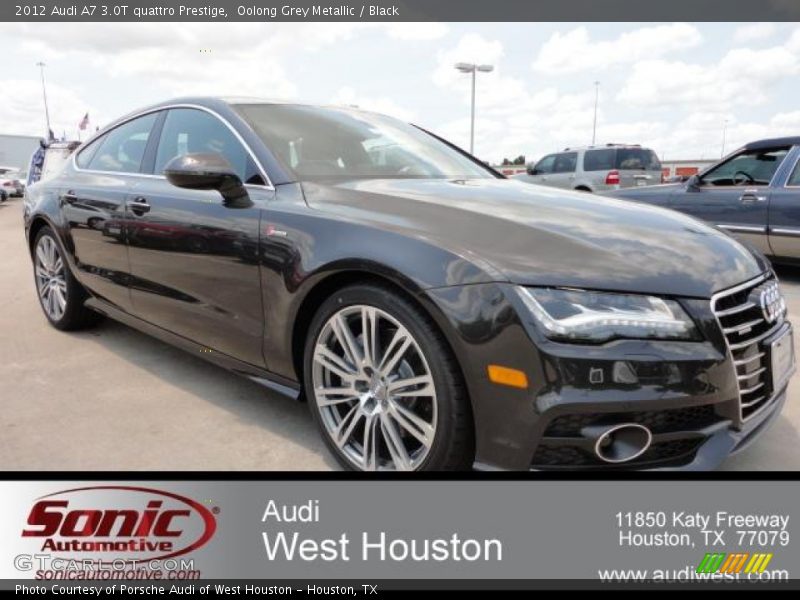 Oolong Grey Metallic / Black 2012 Audi A7 3.0T quattro Prestige