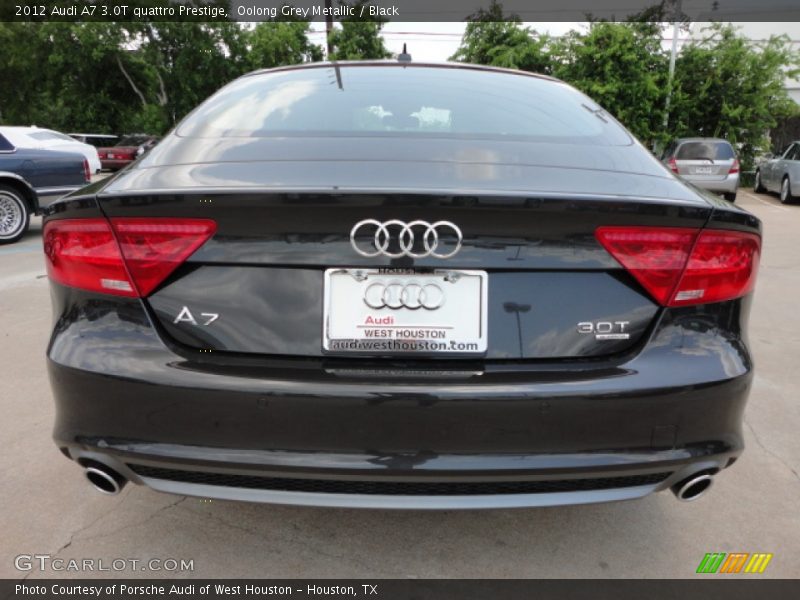 Oolong Grey Metallic / Black 2012 Audi A7 3.0T quattro Prestige