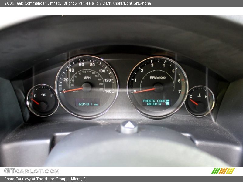 Bright Silver Metallic / Dark Khaki/Light Graystone 2006 Jeep Commander Limited