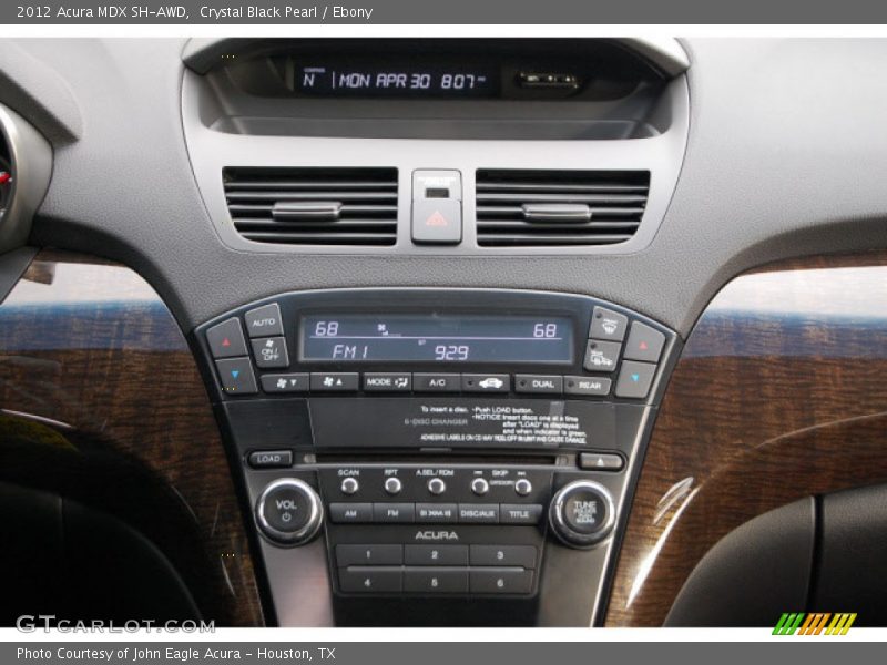 Crystal Black Pearl / Ebony 2012 Acura MDX SH-AWD