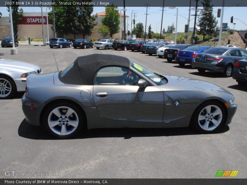 Stratus Grey Metallic / Beige 2007 BMW Z4 3.0i Roadster