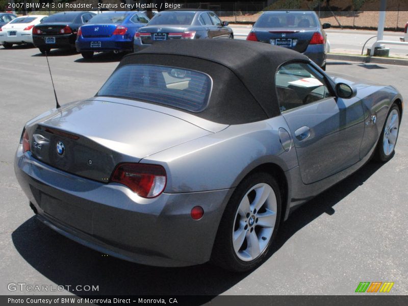 Stratus Grey Metallic / Beige 2007 BMW Z4 3.0i Roadster