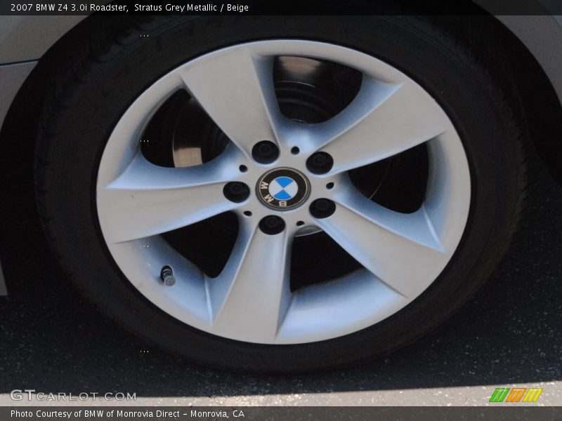 Stratus Grey Metallic / Beige 2007 BMW Z4 3.0i Roadster