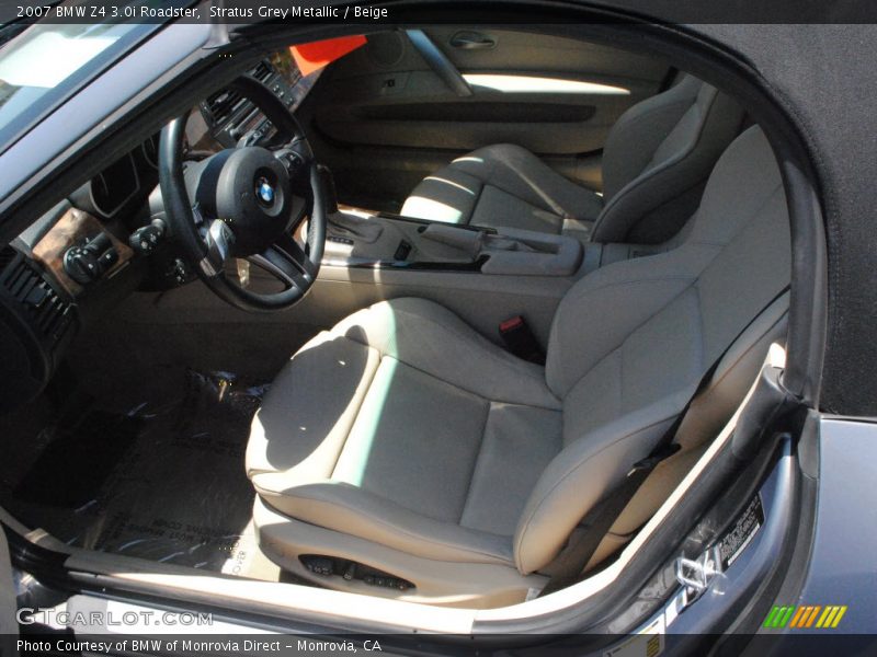 Stratus Grey Metallic / Beige 2007 BMW Z4 3.0i Roadster