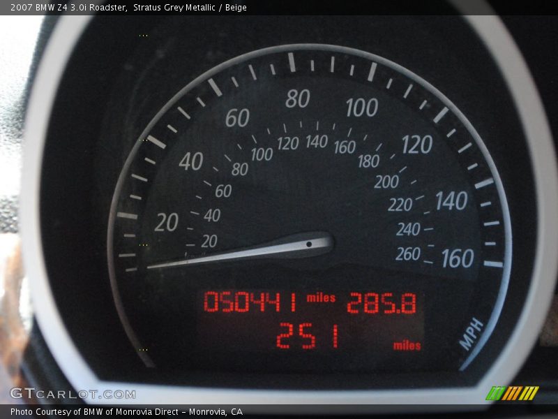 Stratus Grey Metallic / Beige 2007 BMW Z4 3.0i Roadster