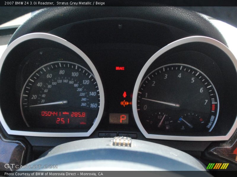 Stratus Grey Metallic / Beige 2007 BMW Z4 3.0i Roadster