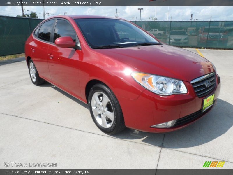 Apple Red Pearl / Gray 2009 Hyundai Elantra SE Sedan