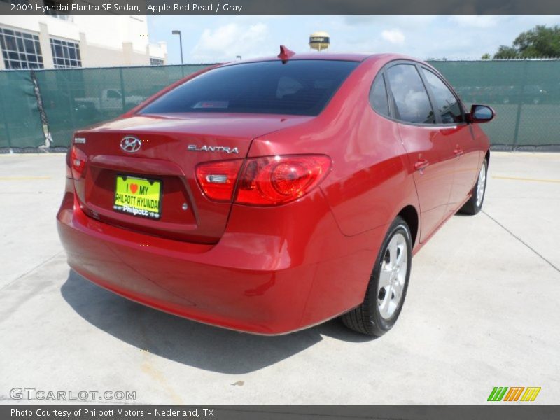 Apple Red Pearl / Gray 2009 Hyundai Elantra SE Sedan