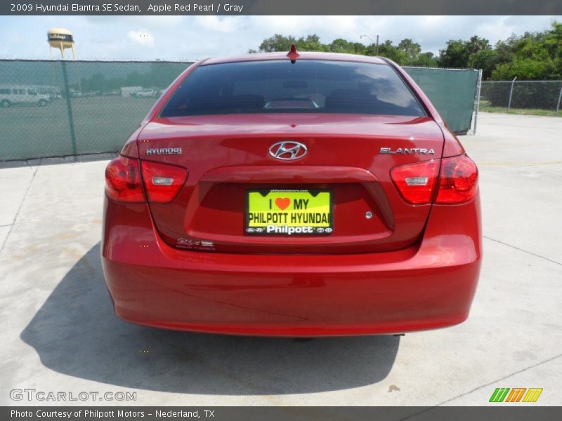 Apple Red Pearl / Gray 2009 Hyundai Elantra SE Sedan