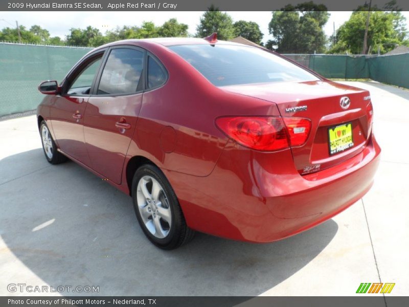Apple Red Pearl / Gray 2009 Hyundai Elantra SE Sedan