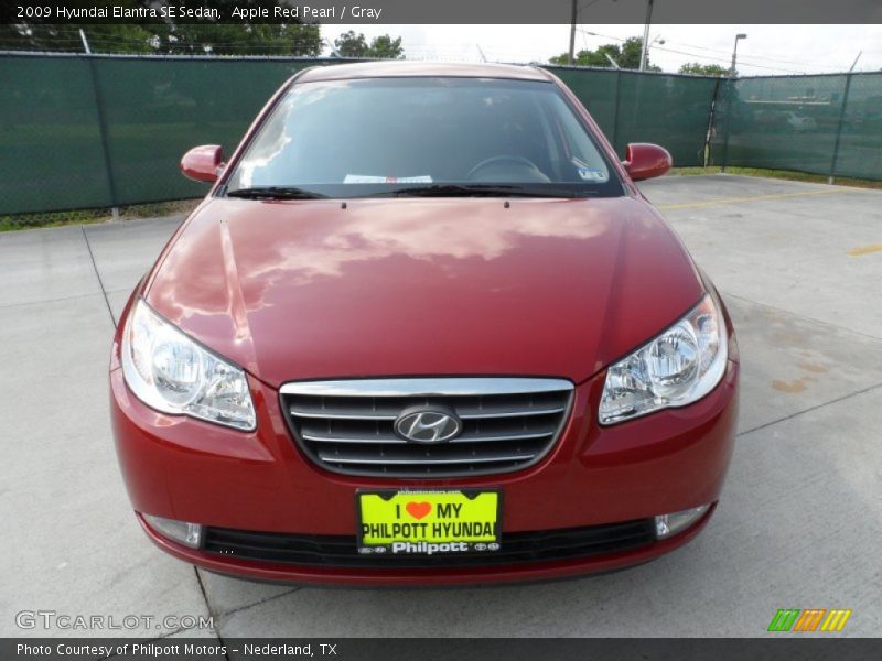 Apple Red Pearl / Gray 2009 Hyundai Elantra SE Sedan