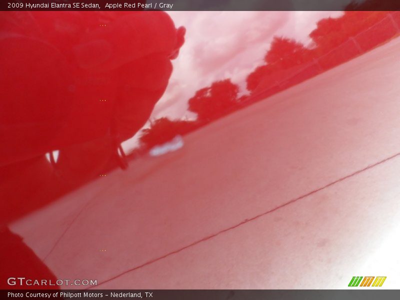 Apple Red Pearl / Gray 2009 Hyundai Elantra SE Sedan