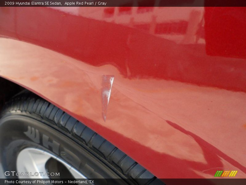 Apple Red Pearl / Gray 2009 Hyundai Elantra SE Sedan