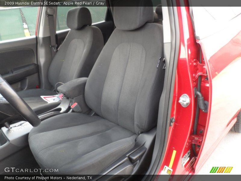 Apple Red Pearl / Gray 2009 Hyundai Elantra SE Sedan