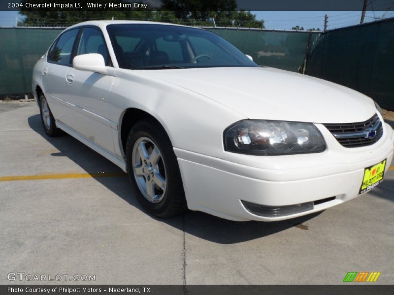 White / Medium Gray 2004 Chevrolet Impala LS