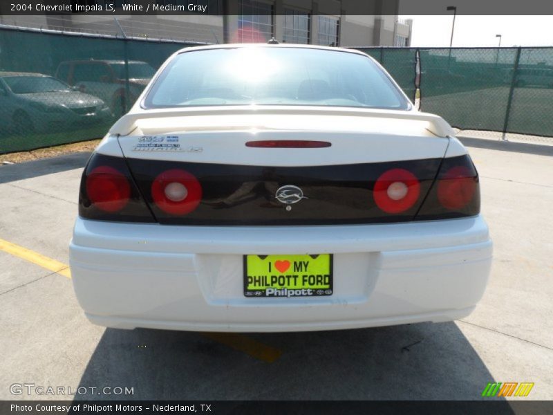 White / Medium Gray 2004 Chevrolet Impala LS