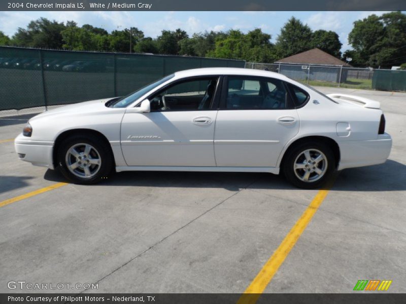 White / Medium Gray 2004 Chevrolet Impala LS