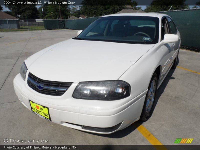 White / Medium Gray 2004 Chevrolet Impala LS