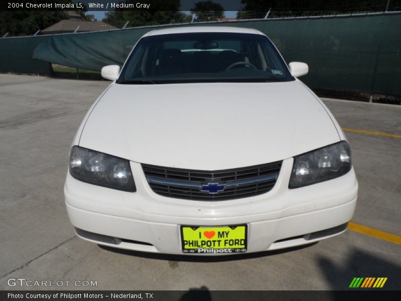 White / Medium Gray 2004 Chevrolet Impala LS