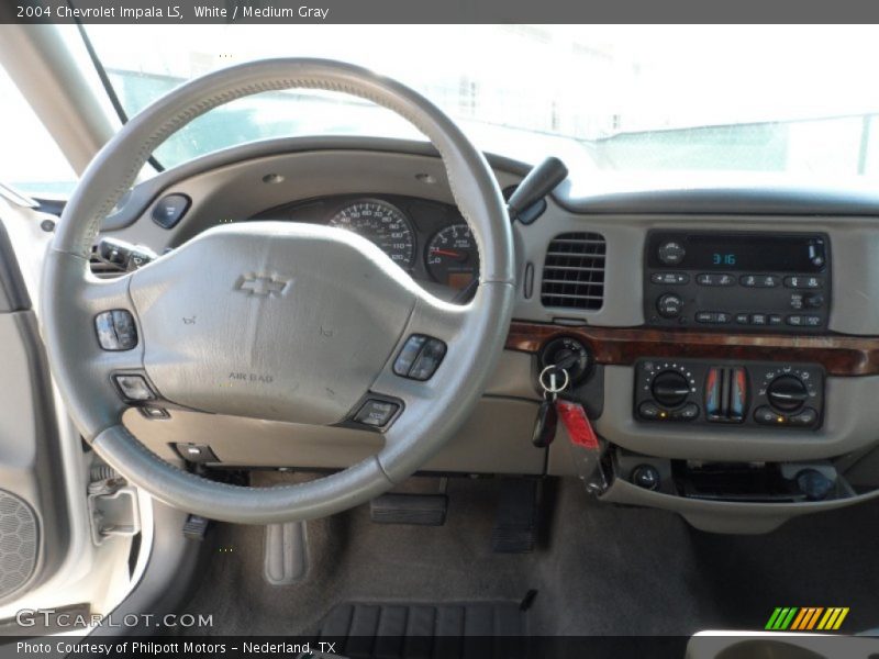 White / Medium Gray 2004 Chevrolet Impala LS