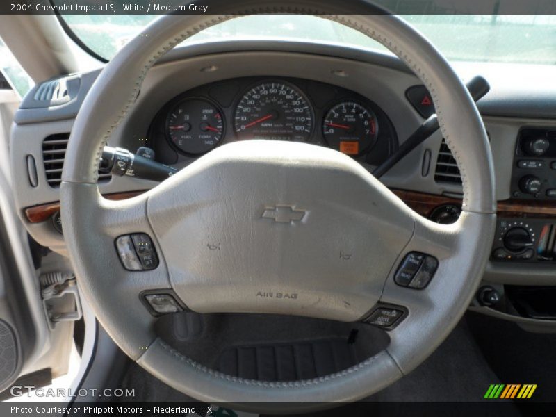 White / Medium Gray 2004 Chevrolet Impala LS
