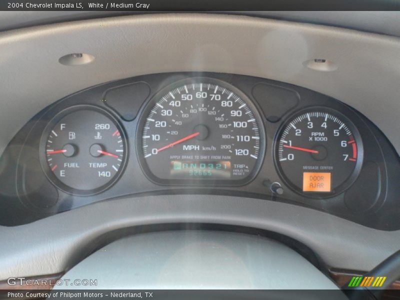 White / Medium Gray 2004 Chevrolet Impala LS