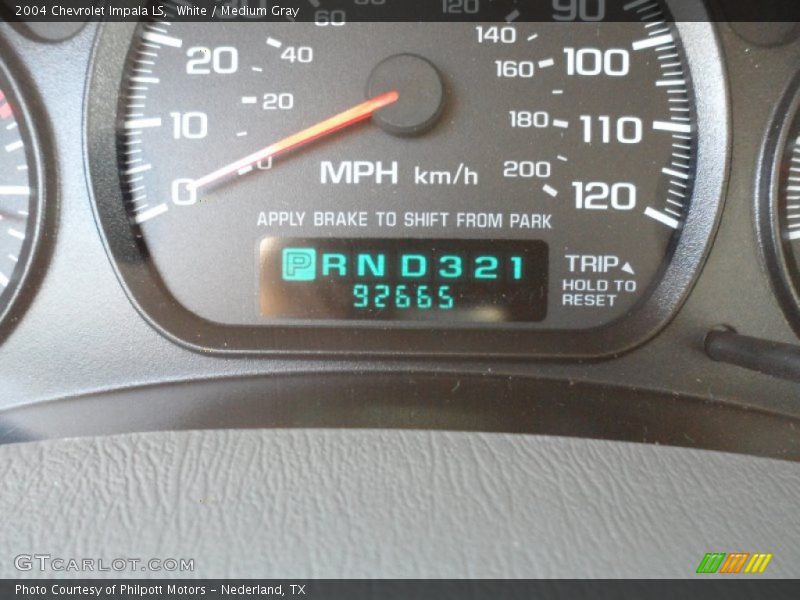 White / Medium Gray 2004 Chevrolet Impala LS