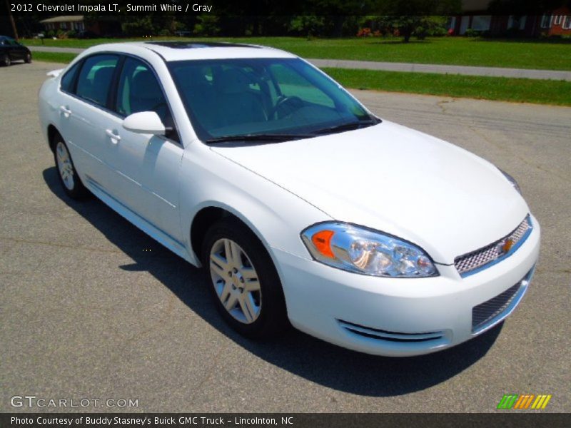 Summit White / Gray 2012 Chevrolet Impala LT