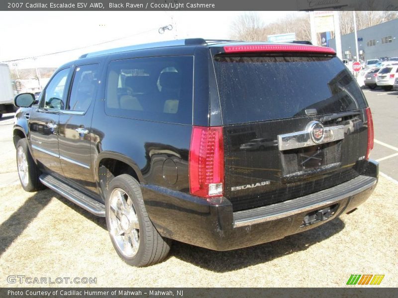 Black Raven / Cocoa/Light Cashmere 2007 Cadillac Escalade ESV AWD