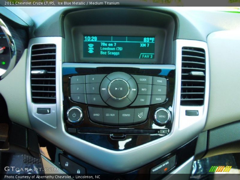 Ice Blue Metallic / Medium Titanium 2011 Chevrolet Cruze LT/RS